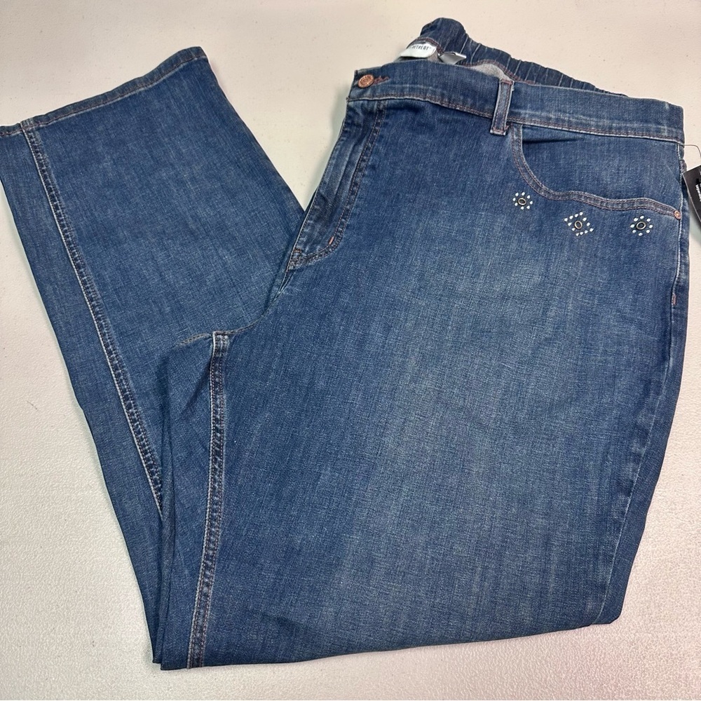 Canyon Retreat Women’s Blue Denim Jeans with Embellishments Size 26W